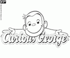 Logo original do Curious George em inglês, George o Curioso