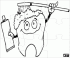 Puzzle de higiene dental, escovar os dentes