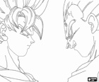 Goku e Vegeta, face a face