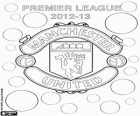 Manchester United, campeão da Premier League 2012-2013, liga de futebol da Inglaterra