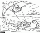Dois Furbys praticando o parapente com reboque de barco