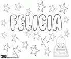 Felicia, nome de origem Latina e seu significado é felicidade