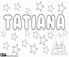 Tatiana, nome eslavo, de origem latina, derivado de Tatius, Tácio