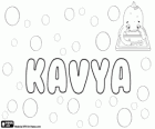 Kavya, nome de origem indiana. Seu significado é poema