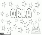 Orla, nome de origem gaélico. Seu significado é princesa dourada