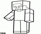 Steve de Minecraft. O personagem que o jogador controla