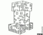Un Creeper de Minecraft. Os creepers são criaturas hostis