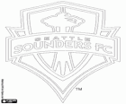 Emblema do Seattle Sounders FC, clube de futebol na cidade de Seattle, Washington