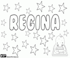 Regina, nome de origem latina. Seu significado é rainha