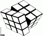 O cubo de Rubik, quebra-cabeça tridimensional no processo de resolução