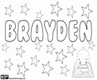 Brayden, nome de origem gaélico. Variante de Braden, seu significado é descendente de Bradán