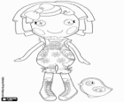 Dot Starlight de Lalaloopsy com seu animal de estimação, um pássaro