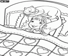 Holly Hobbie na cama com Bonnet, a gatinha