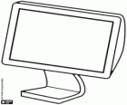 Um monitor de computador, um dispositivo de vídeo para o computador