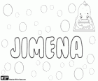 Jimena, nome espanhol. Feminino derivado do nome bíblico Simeão