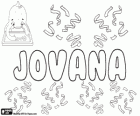 Jovana, nome de origem latina. Derivado de Jove, nome arcaico para o rei dos deuses, Júpiter