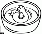 Misoshiru, sopa tradicional japonesa. Sopa de miso com camarões