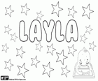 Layla, nome de origem árabe. Vem da palavra árabe laylah, seu significado é a noite