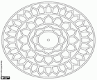 Mandala circular com as pétalas de uma flor