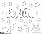 Elijah, nome de origem hebraica. Nome de um profeta bíblico, Elias. Seu significado é o que meu Deus é o senhor