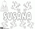 Susana, nome de origem hebraica, Shoshannah. Vem da palavra persa da flor de lótus, lírio