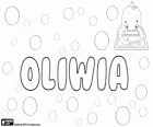 Oliwia, nome de origem latina. Derivado do latim oliva, a azeitona, o fruto da oliveira