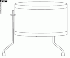 Um dos tambores de uma bateria
