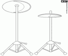Dois pratos ou címbalos, instrumentos de percussão