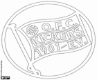 Distintivo do Kickers Offenbach, futebol alemão da cidade de Offenbach am Main, Hessen