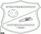 Distintivo da Spielvereinigung Unterhaching, clube desportivo de Unterhaching, um município da Baviera