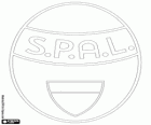 Escudo do S.P.A.L., clube de futebol de Ferrara, cidade italiana da região da Emília-Romanha
