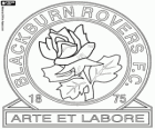 Logo do Blackburn Rovers Football Club. Os Rovers, The Rovers. Clube de futebol sediado na cidade de Blackburn, do Condado de Lancashire