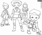 Os quatro guerreiros de Lyoko, os personagens principais de Code Lyoko