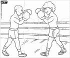 Quebra-cabeça de Esportes de combate. Puzzle dum combate de boxe