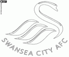 Emblema do Swansea City A.F.C. Clube de futebol do país de Gales, seu apelido é os cisnes, The Swans