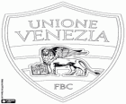 Distintivo de Foot Ball Club Unione Venezia. Time de futebol de Veneza, na região de Veneto
