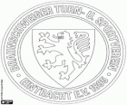 Escudo do Eintracht Braunschweig, clube de futebol da cidade de Braunschweig, na Baixa Saxônia