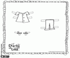 Pijamas e chinelos de Lola. Um jogo de vestir de Charlie e Lola
