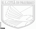 Distintivo de US Palermo. Clube de futebol da cidade de Palermo, capital da Sicília