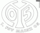 Distintivo de 1. FSV Mainz 05. Clube desportivo da cidade de Mogúncia, estado da Renânia-Palatinado