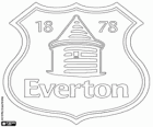 Logo do Everton FC. Clube de futebol com sede em Liverpool, com o apelido de The caramelos e The Blues