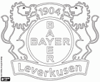 Emblema do Bayer 04 Leverkusen. Clube de futebol da cidade de Leverkusen, cidade do Norte-Vestfália
