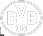 Distintivo do Borussia Dortmund. Clube desportivo Dortmund, cidade do Norte-Vestfália