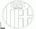Insígnia do Bologna FC 1909. Clube de futebol de Bolonha, capital da Emilia-Romagna
