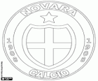 Distintivo de Novara Calcio. Clube de futebol baseado em Novara, cidade de Piemonte
