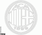 Emblema do AC Milan. Clube de futebol com sede em Milão, capital da Lombardia