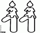 O número onze com duas velas acesas