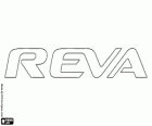 Logotipo da Reva, carro elétrico da marca da Índia