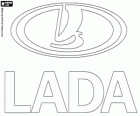 Logo da Lada, marca de automóveis fabricados na Rússia