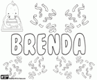 Brenda, nome de origem incerta. Pode ser a forma feminina do nome nórdico Brand, que significa espada